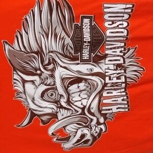 Harley-Davidson Orange Hog Short Sleeve Tee Men's Large